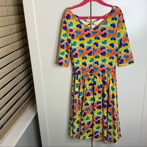 Girl’s Dot Dot Smile Heart Twirl Dress